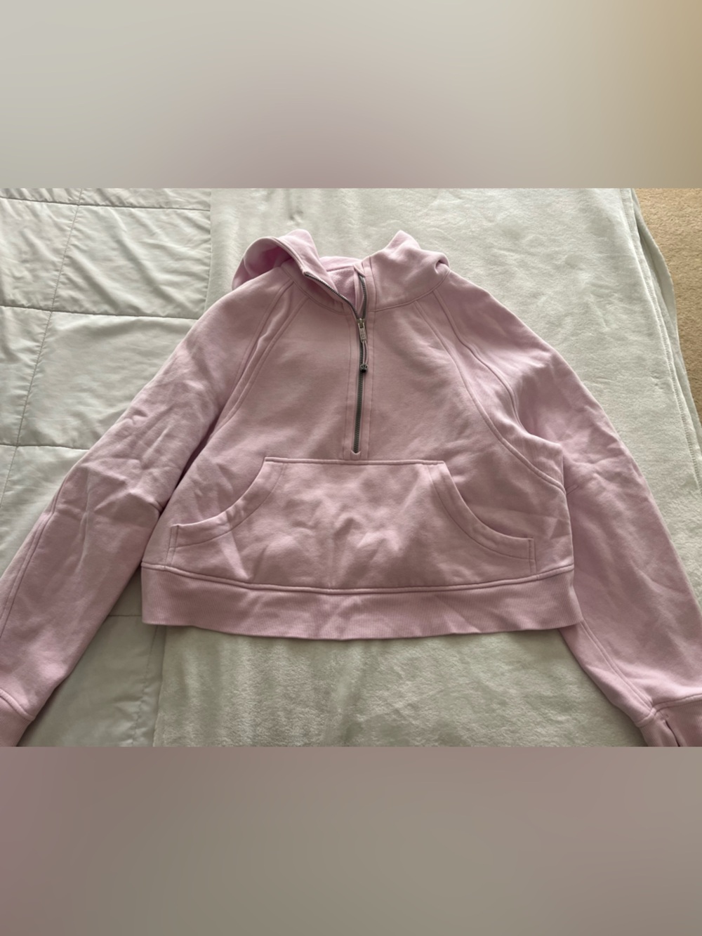 lululemon athletica Cropped Half-Zip Hoodie - Light Pink